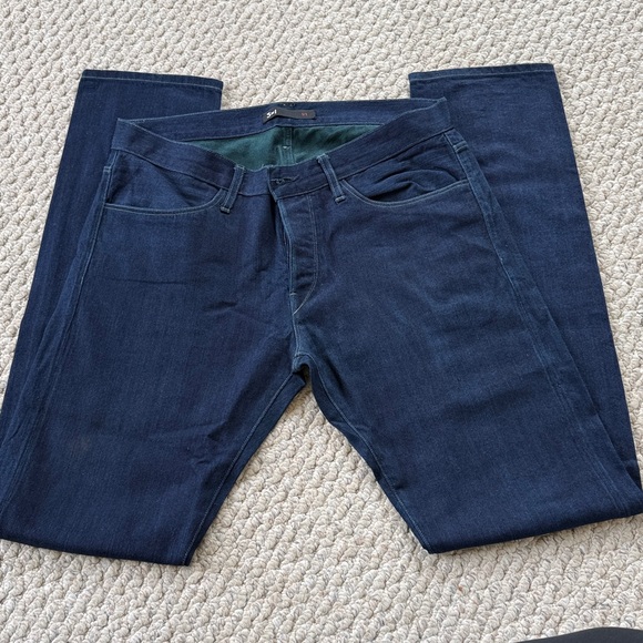 3x1 Dark Blue Men's Straight Jeans - Picture 2 of 4